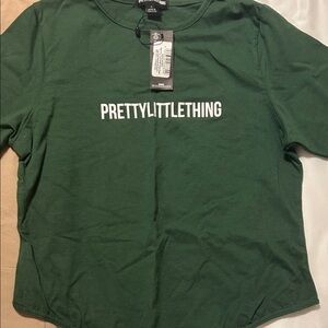 PrettyLittleThing Forest Green Short Sleeve Tee